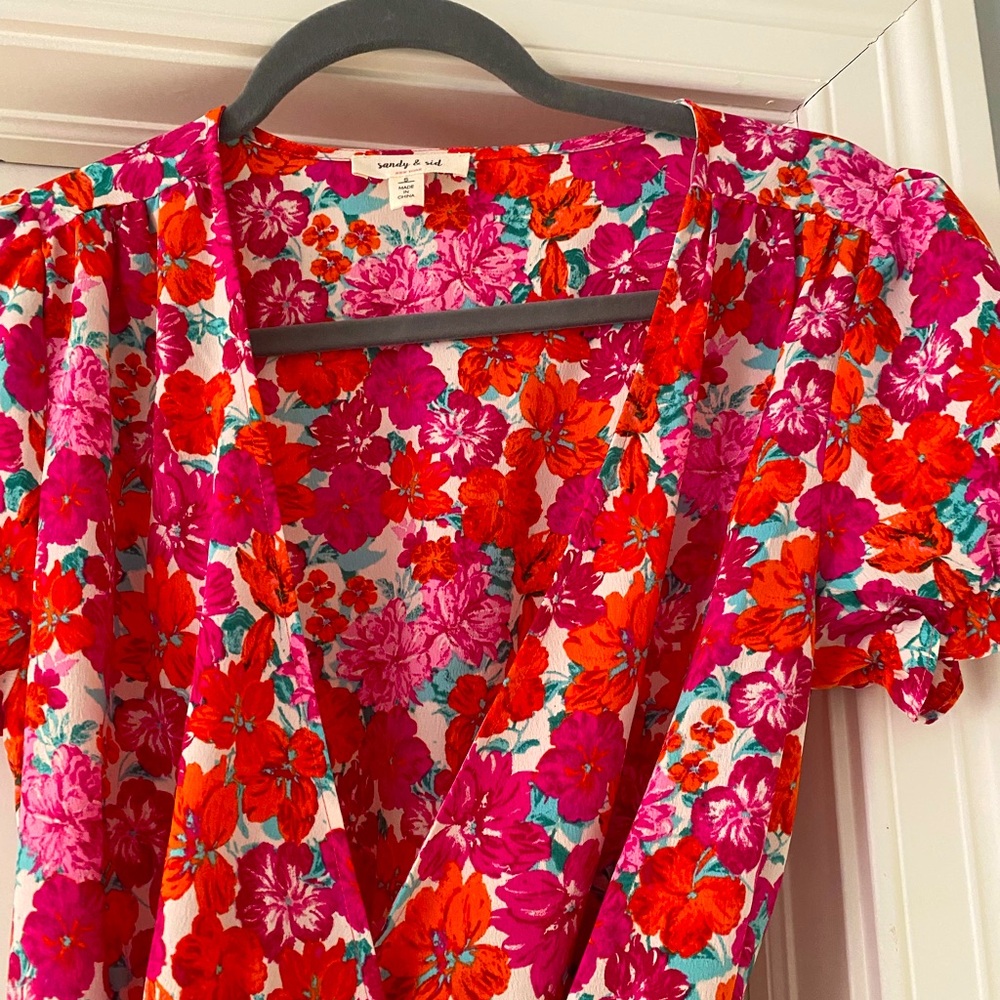 Sandy & Sid Floral Wrap Dress